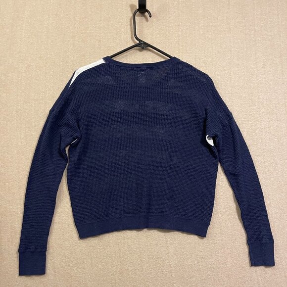 So Sweater Women's Small Blue & White Striped Light - Picture 8 of 11